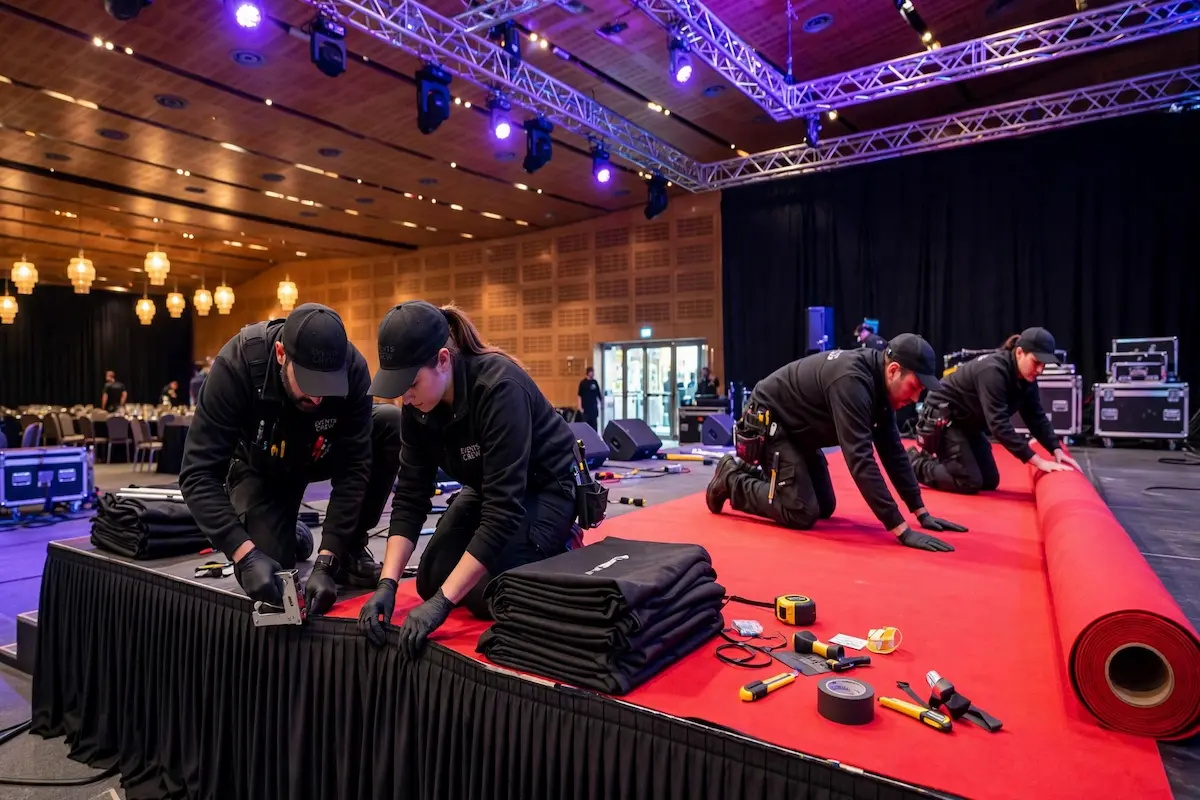 Stage Red Carpet set up